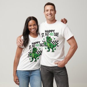 Happy St Pat-Rex Day Dinosaur Party T-Shirt
