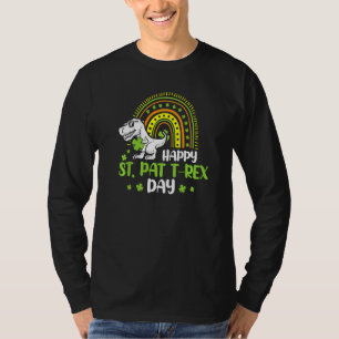 Happy St Pat Rex Day Rainbow St Patrick's Day Pun T-Shirt