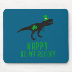 Happy st. pat-rex day st. patricks day dinosaur mouse pad