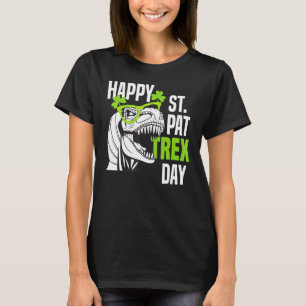 Happy St Pat Rex Day Toddler Kids Dino Saint Patr T-Shirt