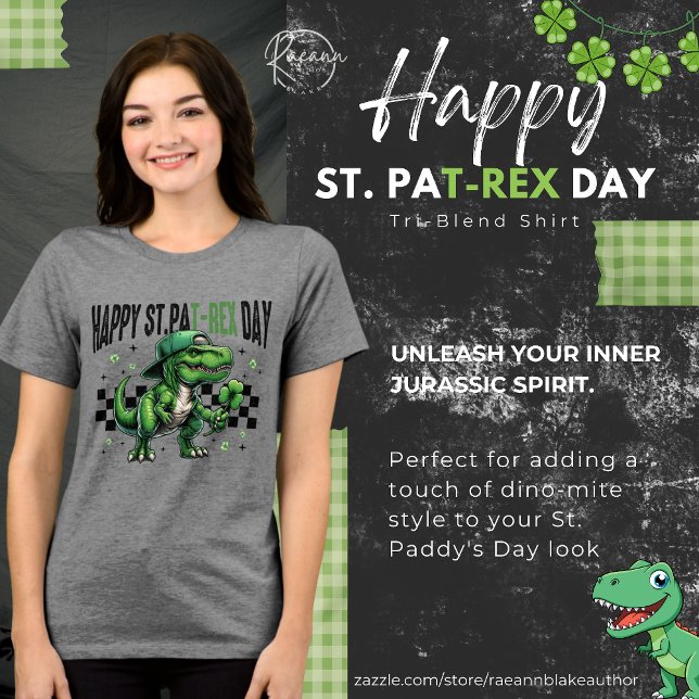 Happy St. Pat-Rex Day Tri-Blend Shirt (Creator Uploaded)