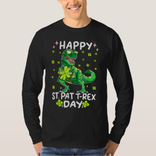Happy St Pat Rex Dinosaur Saint Patrick's Day For T-Shirt