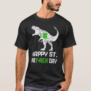 Happy St PaT Rex Dinosaur Saint Patrick's Day For  T-Shirt
