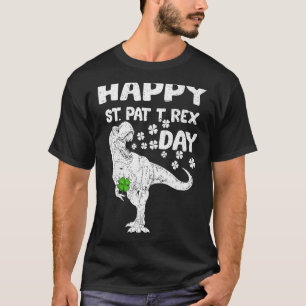 Happy St Pat Rex Saint Patrick S Day Dinosaur Boys T-Shirt