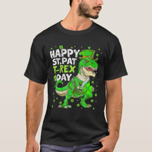 Happy St Pat Rex Saint Patrick's Day Dinosaur Boys T-Shirt