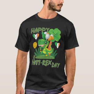 Happy St Pat Rex Saint Patrick's Day Dinosaur Kids T-Shirt