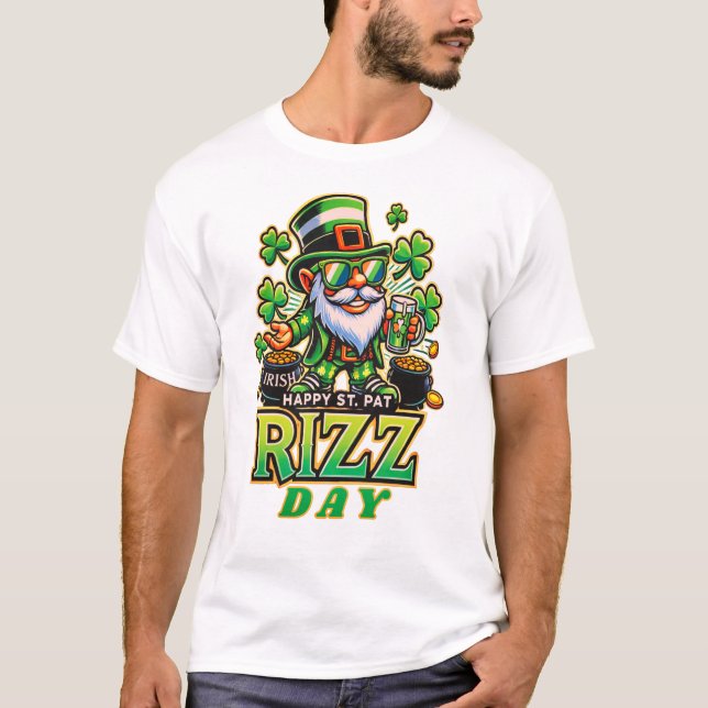 Happy St Pat Rizz Day T-Shirt (Front)