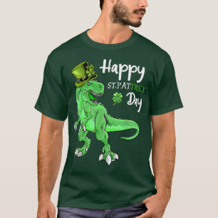 Happy St Pat T Re Day St Patricks Day Dinosaur Gif T-Shirt