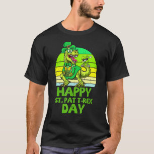 Happy St Pat T Rex Day Dinosaur Boys Kids St Patri T-Shirt