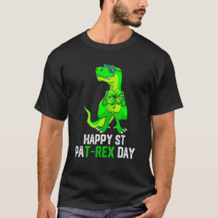 Happy St Pat T Rex Patrick's Day Funny Dinosaur Bo T-Shirt