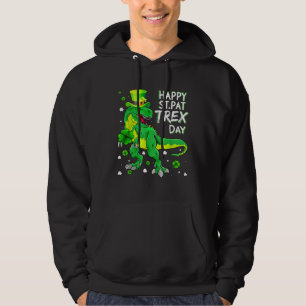 Happy St Pat T Rex Saint Patrick's Day Boys Kids I Hoodie