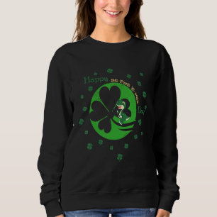 Happy St Pat T Rex Saint Patrick's Day Dinosaur Ki Sweatshirt