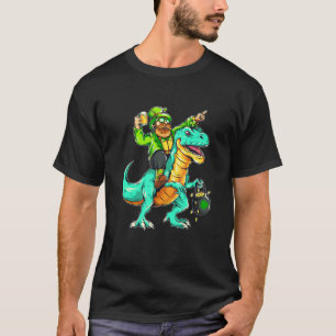 Happy St Pat T Rex Saint Patrick's Day Leprechaun  T-Shirt