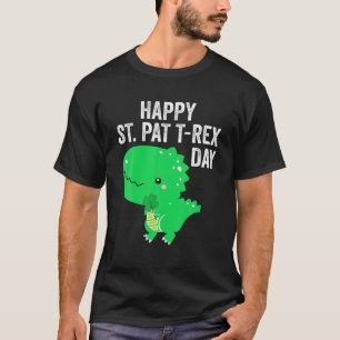 Happy St Pat Trex Day Cute Dinosaur St Patricks Da T-Shirt
