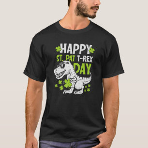 Happy St Pat Trex Day Dino Boys Toddler Kids St Pa T-Shirt
