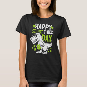 Happy St Pat Trex Day Dino Boys Toddler Kids St Pa T-Shirt