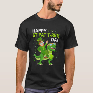Happy St Pat Trex Day Dino Kids Toddler Boys St Pa T-Shirt