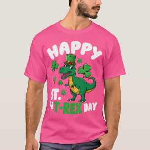 Happy St Pat Trex Day Dino St Patricks Day Dinosau T-Shirt