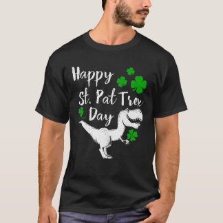 Happy St Pat Trex Day Dino St Patrick's Day Kids T T-Shirt
