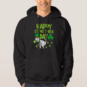 Happy St Pat Trex Day Dino St Patricks Day Kids To Hoodie