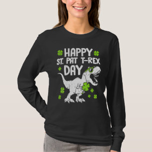 Happy St Pat Trex Day Dino St Patricks Day Toddler T-Shirt