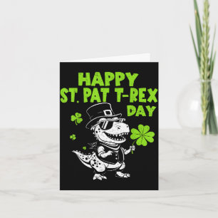 Happy st pat trex day dinosaur for kids boy st card