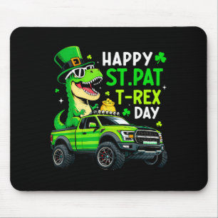 Happy st pat trex day dinosaur for kids boy st mouse pad