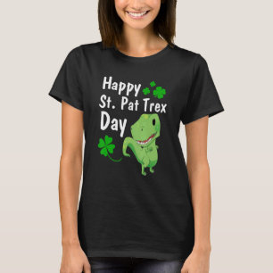 Happy St Pat Trex Day Dinosaur St Patrick's Day 2 T-Shirt
