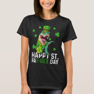 Happy St Pat Trex Day Dinosaur St Patricks Day Tod T-Shirt