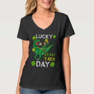 Happy St Pat Trex Day Dinosaur St Patricks Day Tod T-Shirt