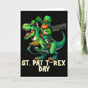 Happy St. Pat Trex Day Dinosaur Toddler Boys St Pa Card