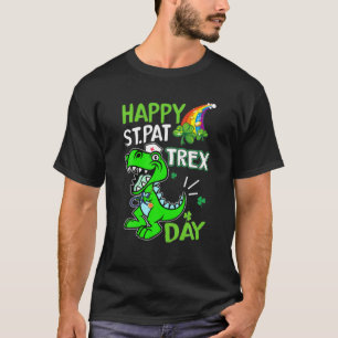 Happy St. Pat Trex Day Nurse Dinosaur Patrick's Da T-Shirt