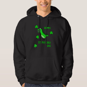 Happy St Pat Trex Saint Patrick's Day Dinosaur Kid Hoodie