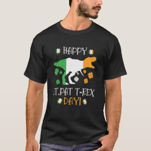 Happy St Patrex Day Pat T Rex Dino Irish Pat Trex T-Shirt