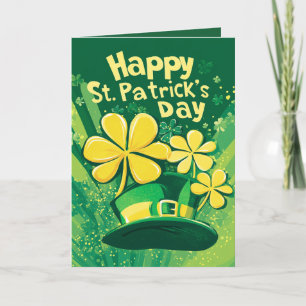 Happy St. Patrick’s Day and leprechaun hat Card