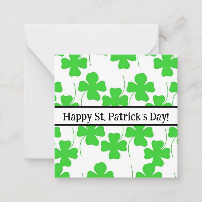 Happy st Patrick’s day cards, cute, stock up! Note Card (Front)