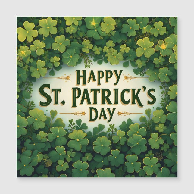 Happy St. Patrick’s Day Clover Art (Front)