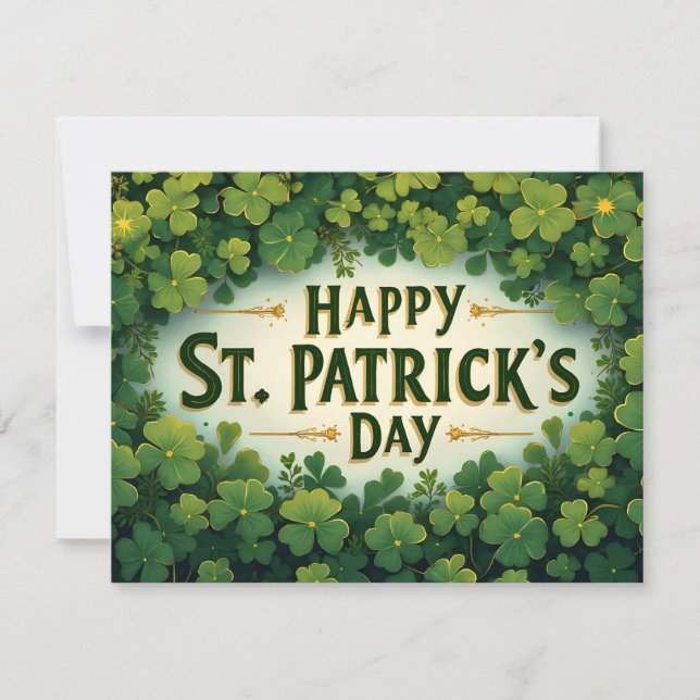Happy St. Patrick’s Day Clover Art (Front)