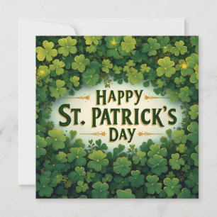 Happy St. Patrick’s Day Clover Art Card