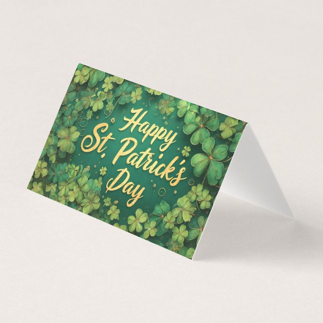 Happy St. Patrick’s Day Clover Design (Front)