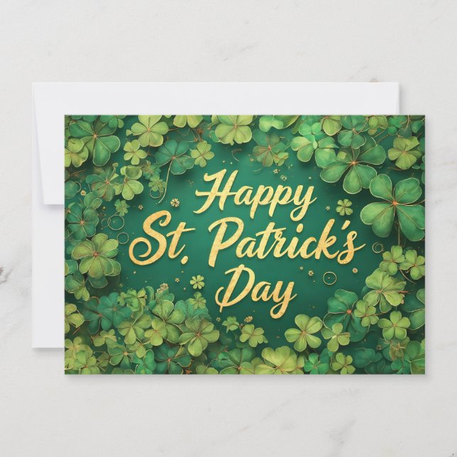 Happy St. Patrick’s Day Clover Design (Front)