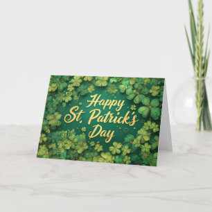 Happy St. Patrick’s Day Clover Design Card