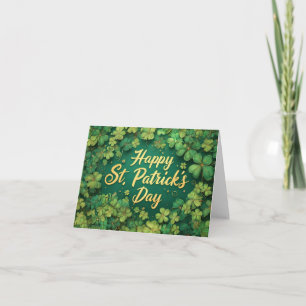 Happy St. Patrick’s Day Clover Design Thank You Card