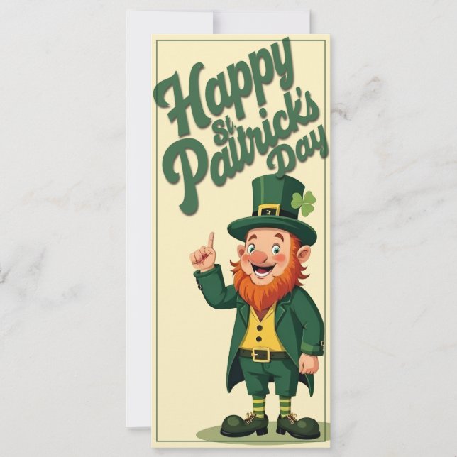 Happy St. Patrick’s Day Cute Leprechaun (Front)