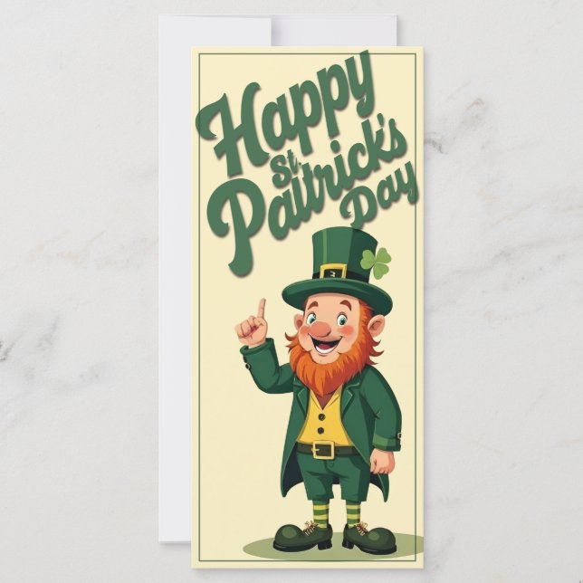 Happy St. Patrick’s Day Cute Leprechaun (Front)