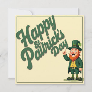 Happy St. Patrick’s Day Cute Leprechaun Card