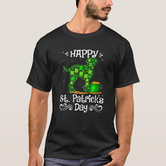 Happy St Patrick S Day Dalmatian Dogs Shamrock Cos T-Shirt (Front)
