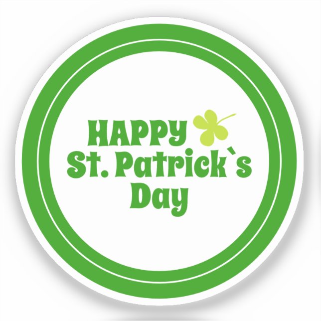 Happy St Patrick`s day Green Lucky Shamrock  (Front)