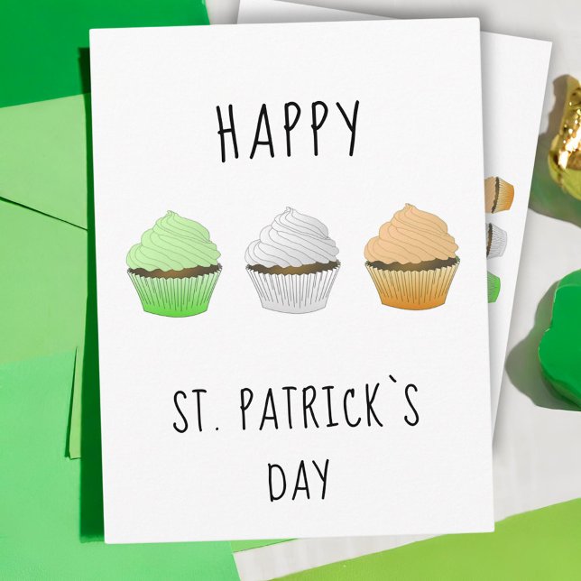 Happy St. Patrick`s day Irland Colour Muffins Postcard (Creator Uploaded)