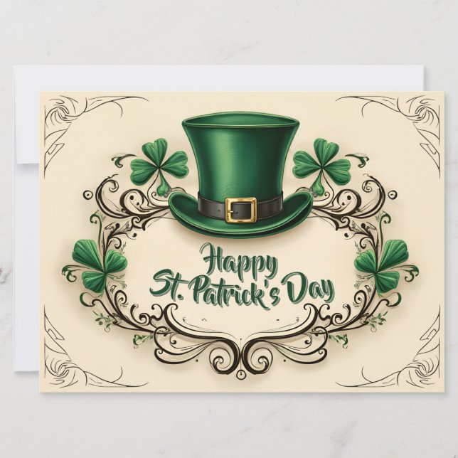 Happy St. Patrick’s Day Shamrock Design (Front)